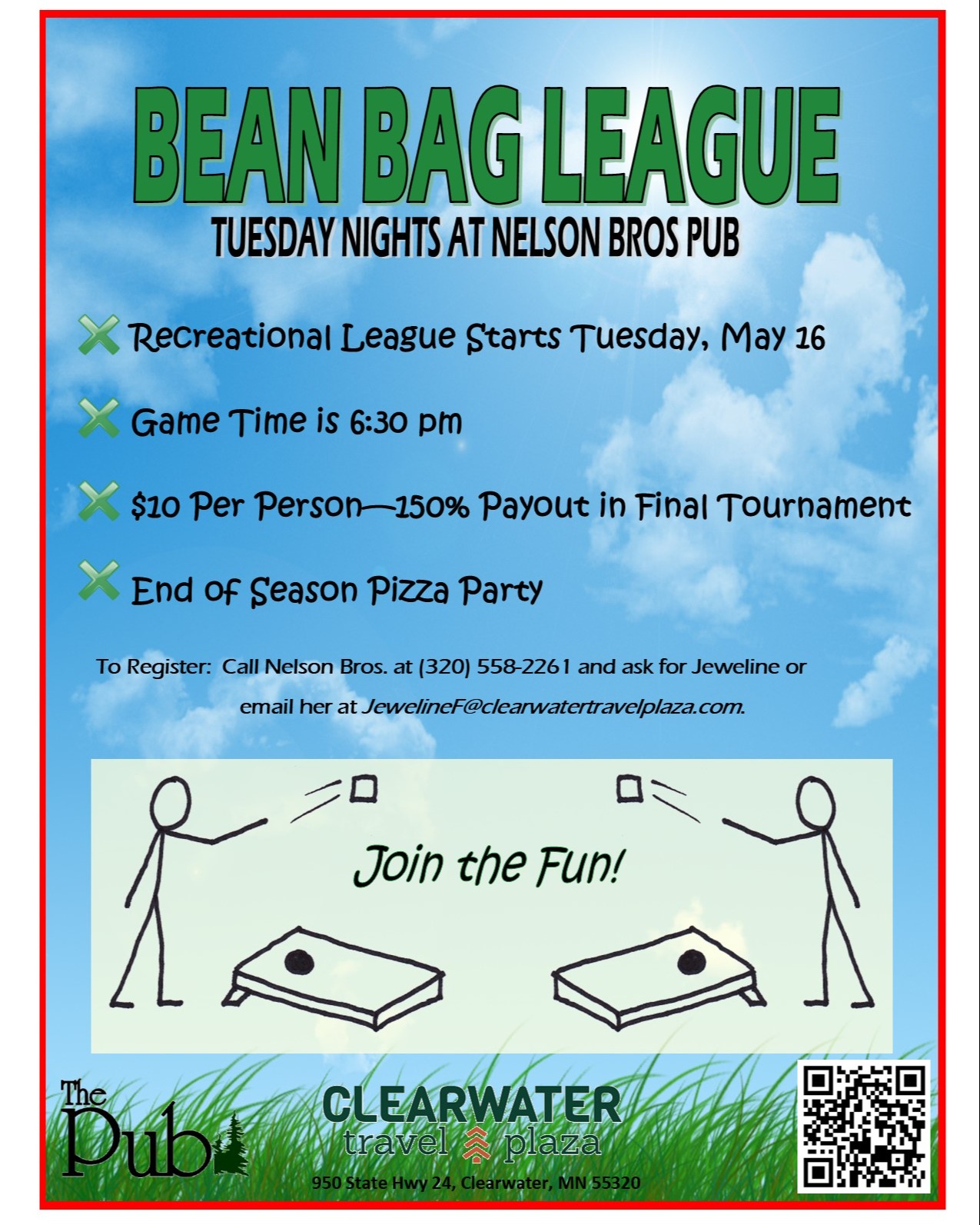 Bean Bag League 2023 Flyer