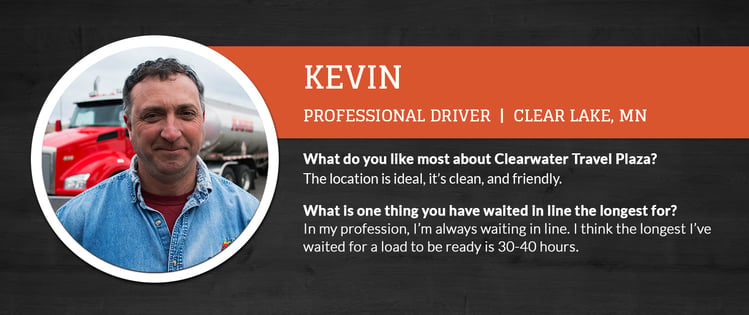 Clearwater Travel Plaza Professional Driver Kevin